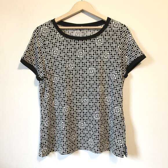 Byzantine Lion Tile and Square Weave Short Sleeve Tee - Picture 1 of 15